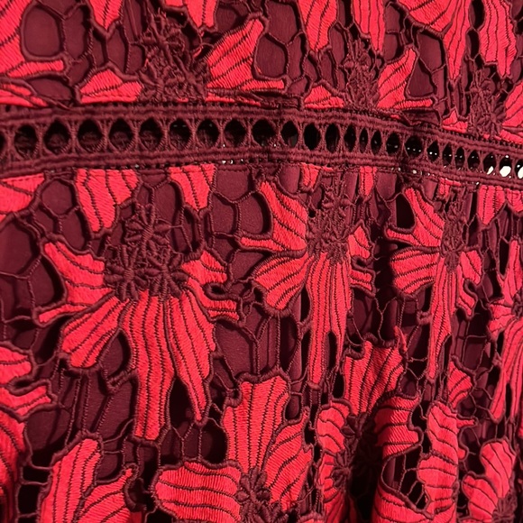 Red Poinsettia Midi Dress - Picture 2 of 4